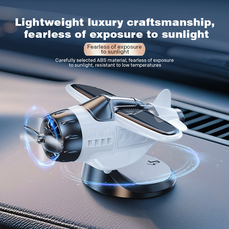 🔥Ornements pour voiture en forme d'avion à énergie solaire