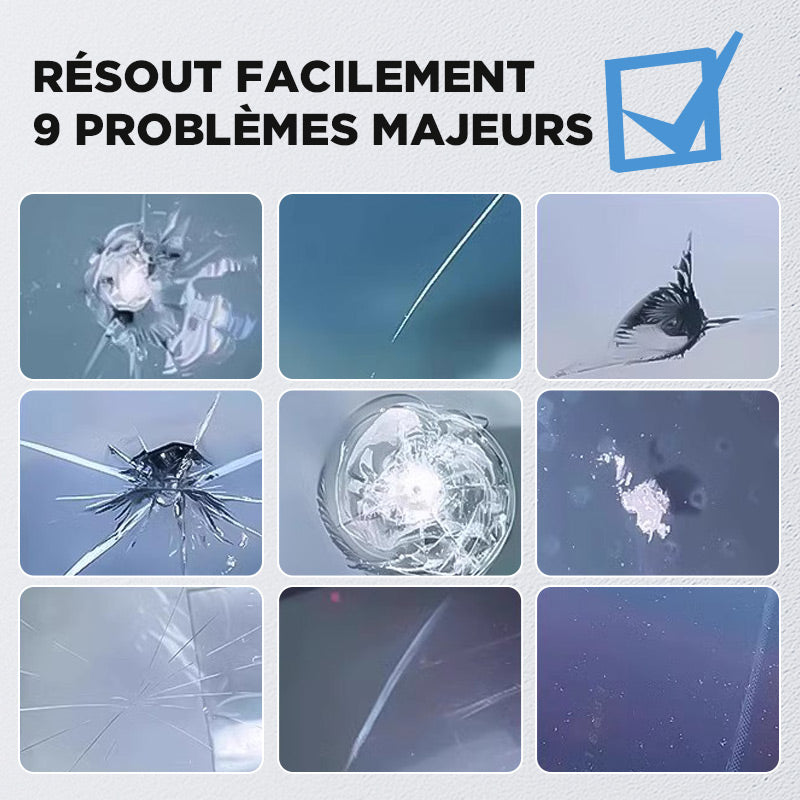 💎Kit de Réparation de Verre Fissuré – Résultat Invisible en 20 Min, Sans Remplacement🪟🔧