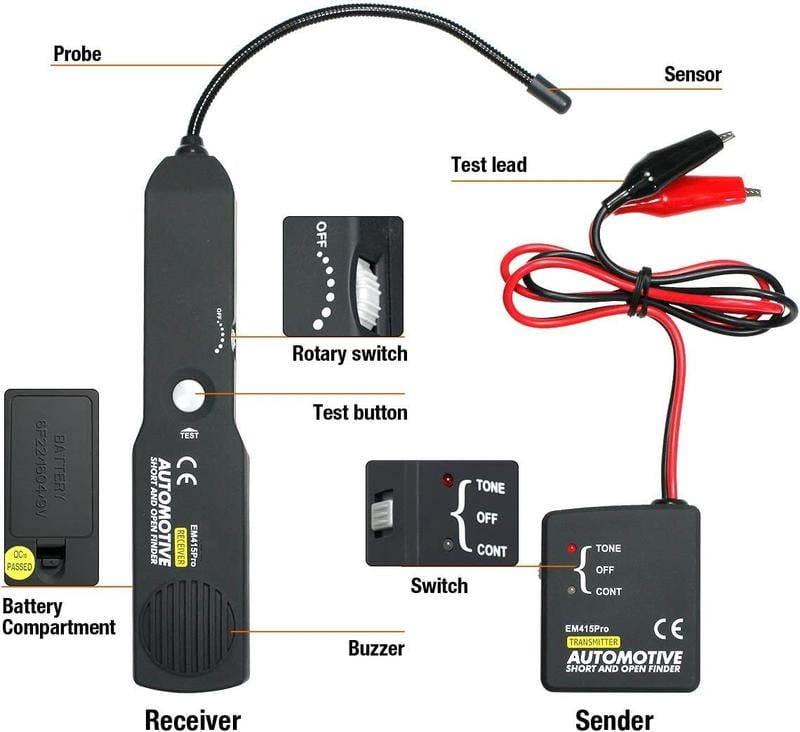 🚗👨‍🔧 Localisateur de circuits pour véhicules – Diagnostic rapide, utilisation simple et alerte par LED 🔍🔧
