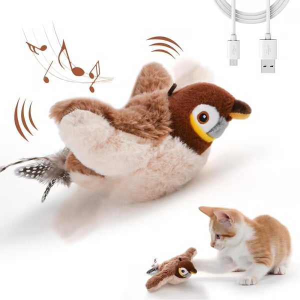 🔥Dernier jour 50% de réduction🐦Jouets à l'herbe à chat pour oiseaux à ailes battantes