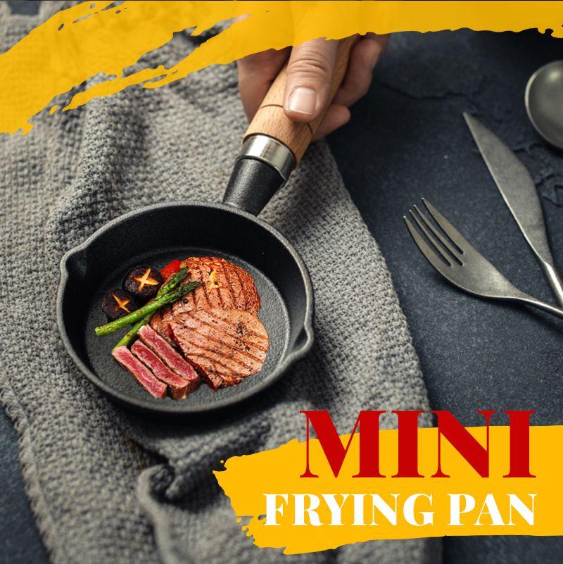 ⏳ PROMO FLASH : 50% DE RÉDUCTION ! 🍳 Mini Poêle en Fonte Antiadhésive 10 cm – Coulée d’une Seule Pièce – Sain & Durable – Manche en Bois Ergonomique – Idéale pour Œufs, Crêpes & Petites Portions 🥞