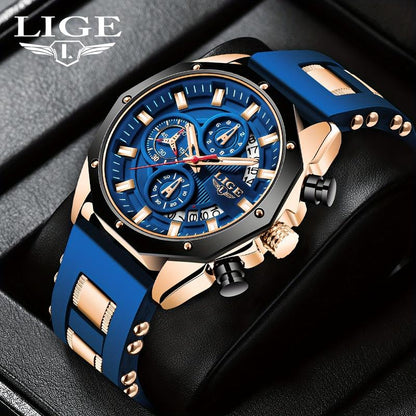 📢 PROMO FLASH : 50% DE RÉDUCTION ! ⏰ Montre Sport Homme LIGE – Quartz – Chronographe & Étanche for Outdoor & Quotidien ⌚