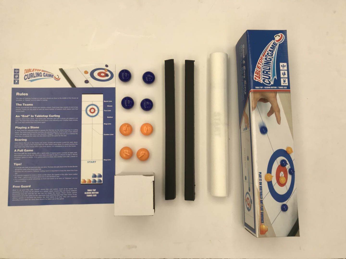 🥌 60% DE RÉDUCTION ! 🎯 Jeu de Curling de Table Familial - Affrontements Amusants entre Amis ou en Famille, Set Complet avec Cibles et Pierre 🔥✨