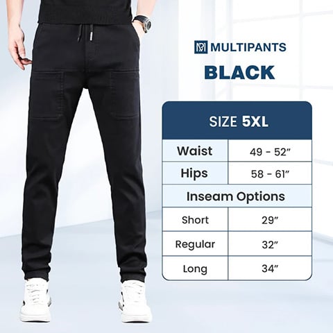 🥰Pantalon cargo haut, extensible et résistant, avec plusieurs poches