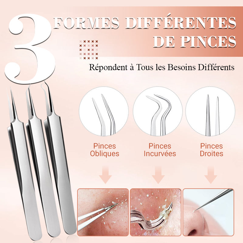 💓50% DE RÉDUCTION💥Kit d'Outils pour l'Extraction de Points Noirs et Boutons📢📢3 dernières heures : Grande vente⏰⏰