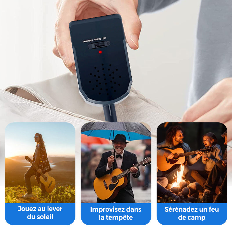 🎸50% OFF MAINTENANT!✨Mini Ampli Guitare 30W HD🎶20h Autonomie, Recharge USB et Son Professionnel pour le Busking et la Pratique🔋