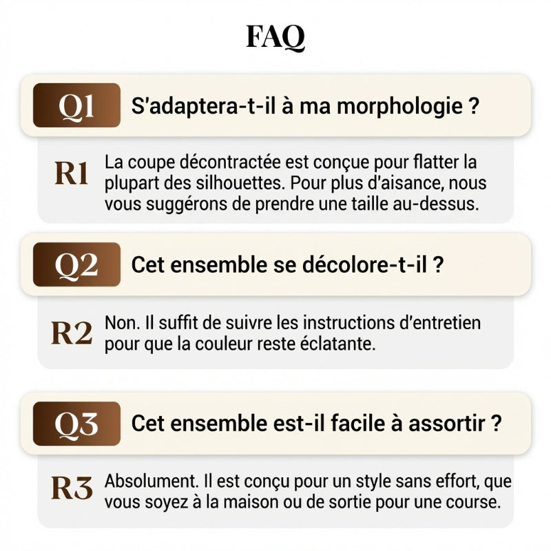 📢📢 50 % de réduction !! ⏰Ensemble Femme Décontracté avec Haut et Pantalon à Cordon de Serrage👕👖
