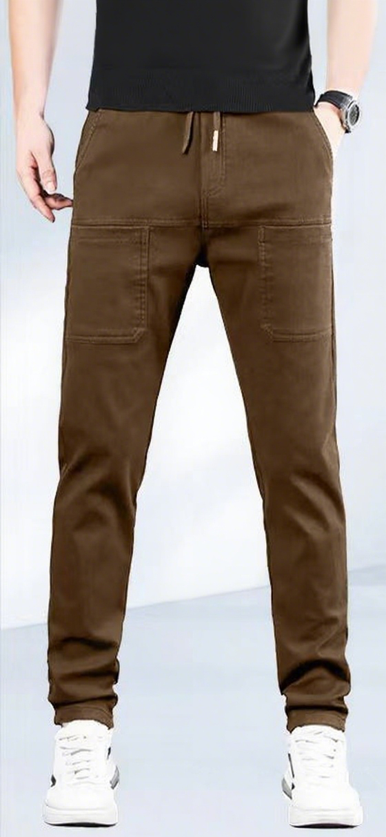 🥰Pantalon cargo haut, extensible et résistant, avec plusieurs poches