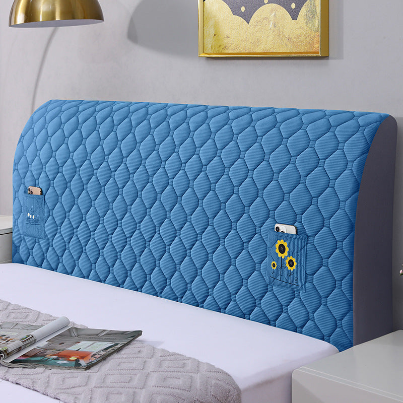🛏️50% DE RÉDUCTION LIMITÉE!✨Housse Rembourrée pour Tête de Lit🛌Protection Douce et Antidérapante en Velours avec Fermeture Élastique🌟