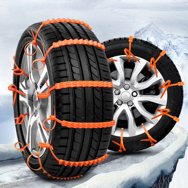 🚗DERNIER JOUR – 50% DE RÉDUCTION✨Chaînes Antidérapantes en Nylon – Installation en 10s, Résistent à -35°C, pour Neige, Glace & Boue ! ❄️🔒