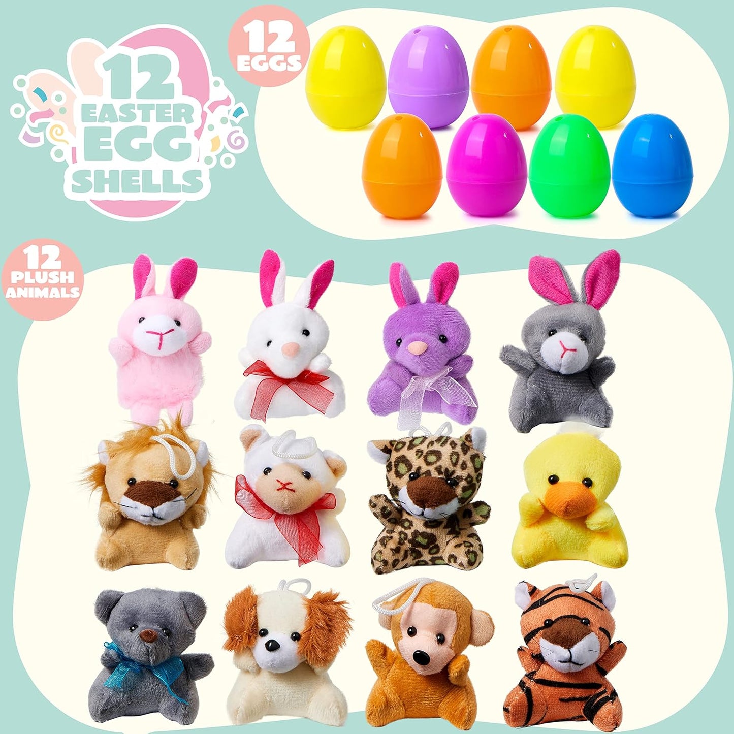 🥚Une Surprise dans Chaque Œuf ! | Collection de Mini Peluches Uniques | Couleurs Vives, Sans Bonbons🐰
