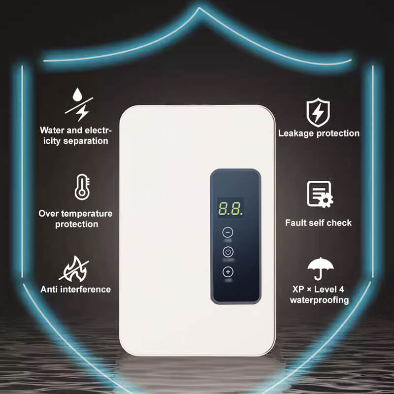 🔥50% DE RÉDUCTION!✨Chauffe-eau Instantané sans Réservoir⚡Design Compact avec Contrôle de Température Numérique pour Économie d'Énergie🚿