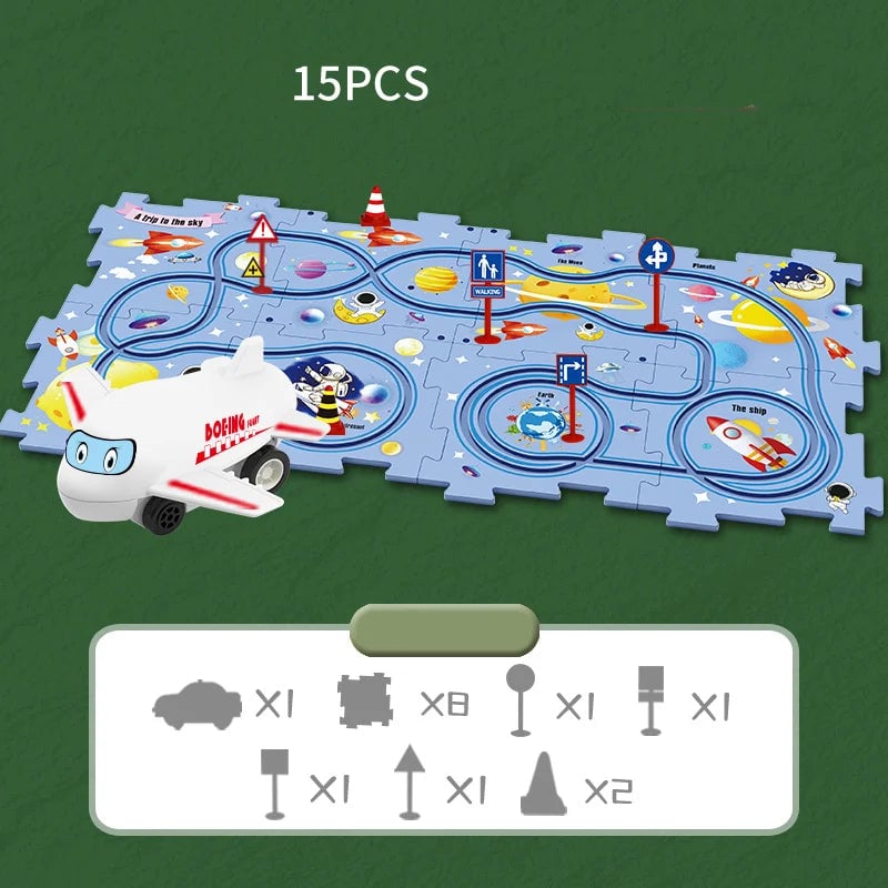 🔥Jeu de puzzle éducatif pour enfants Voiture sur rails🧩