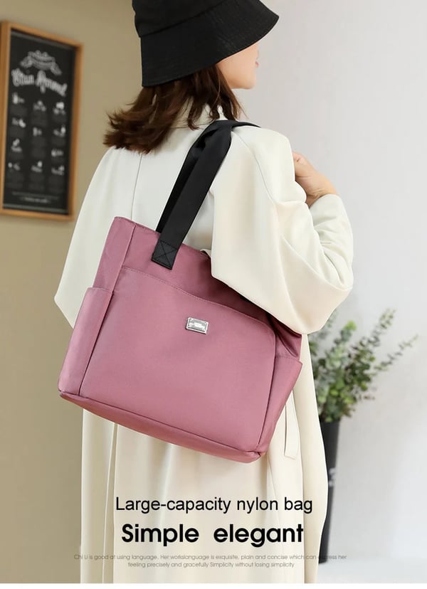 Sac à Bandoulière en Nylon Multi-Poches Imperméable de Grande Capacité