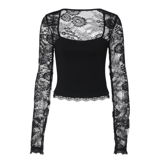 💎 50% DE RÉDUCTION ! 💎 T-shirt Fleuri Transparent – Volants Romantiques, Tissu Doux & Coupe Aérienne (Offre Flash) 👚🌸