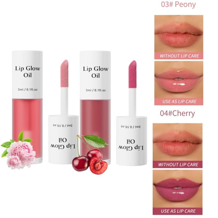 📢Achetez 1 obtenez 1 gratuitement💋Huile hydratante teintée pour lèvres coréenne – Vegan, 24h d’hydratation & fini glossy non collant✨