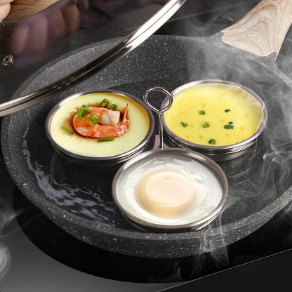🍳Cuiseur à œufs multifonction en acier inoxydable – pour cuire et pocher vos œufs au quotidien