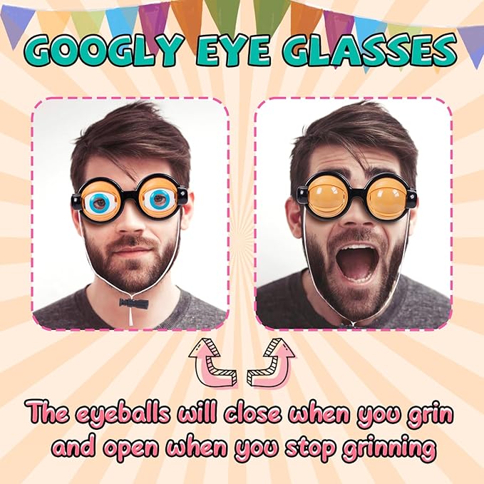🔥50 % DE RÉDUCTION !!🏆Vente flash💥Lunettes amusantes avec mécanisme d'œil qui cligne