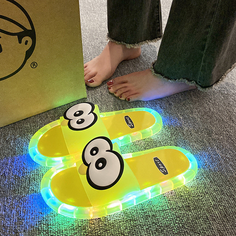 👣 Pantoufles LED Canard Phosphorescentes – Motifs Cartoon Lumineux