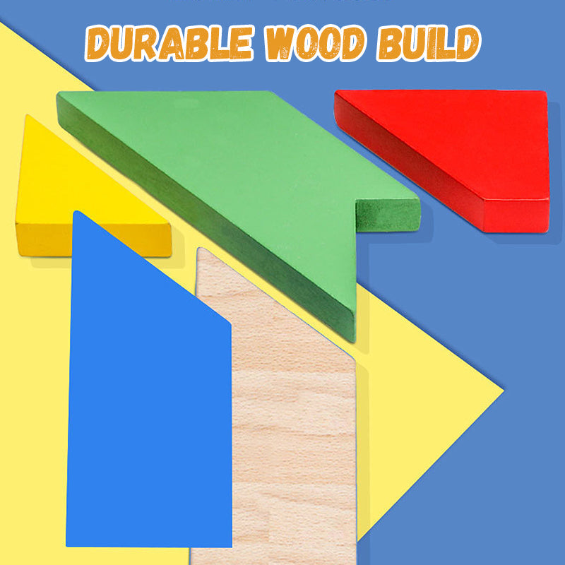 🧩50 % de réduction🌲Puzzle en Bois en Forme de T🧠Éducatif, Logique & Durable !