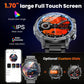 Montre Connectée Style Militaire pour Homme – Écran AMOLED 1,7", Batterie 1100 mAh, Étanche IP68, 110+ Modes Sport