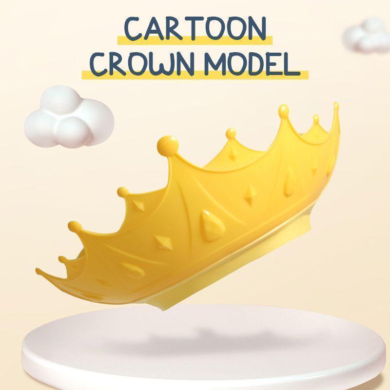 👶🛒 -50% ! 🛁Bonnet de Douche Imperméable pour Bébé – PP + TPE, Ajustable & Couronne Dessin Animé
