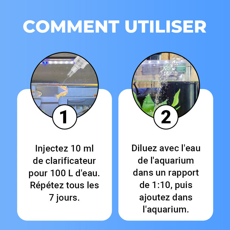 Clarificateur d'Eau Puissant pour Aquarium 100ml