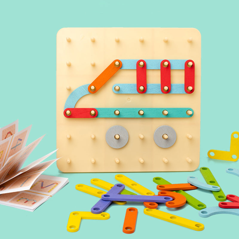 ✨Puzzle à Encastrement Montessori🎁Formes Géométriques en Bois avec Cartes Modèles pour l'Apprentissage Précoce🎄