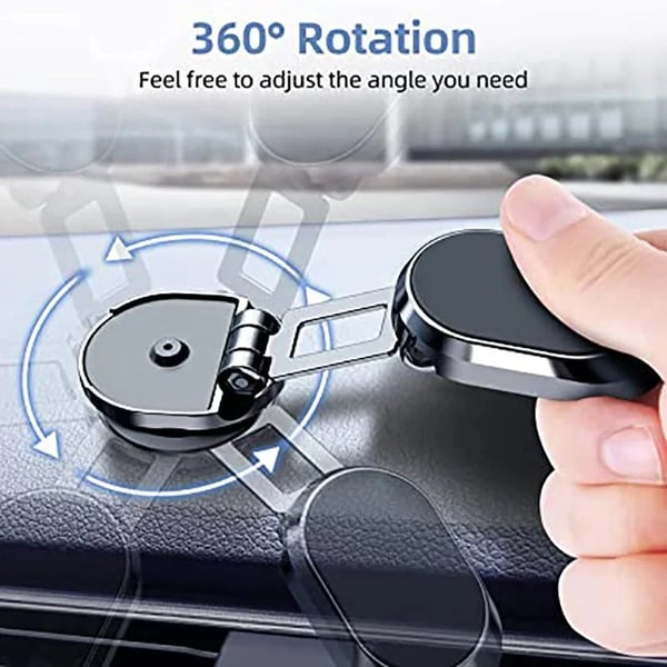 🔥 PROMO FLASH : 50% DE RÉDUCTION ! Support Magnétique Voiture Pliable – Rotation 360°, 6 Aimants N52 & Bras Repliable for Téléphones 4–7″ ✨
