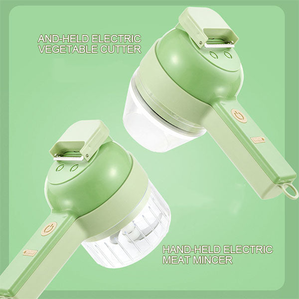 🔪50% DE RÉDUCTION💎L’As du Cuisine Tout-en-Un – Hachoir, Éplucheur & Brosse 4-en-1 Sans Fil – Multifonction, Rapide & Indispensable🍲