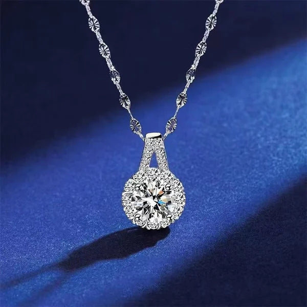 🔥 49% OFF 💕 S925 Sterling Silver Moissanite Sunflower Pendant Necklace
