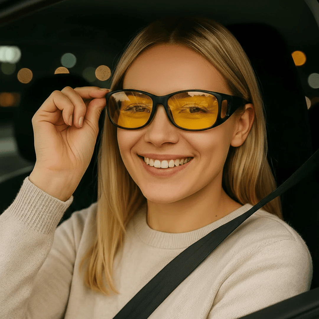 🕶️50% DE RÉDUCTION MAINTENANT🎅Lunettes de Conduite Nuit - Verres Polarisés & Anti-Reflets, Vision Claire et Sécurisée pour la Nuit ✨