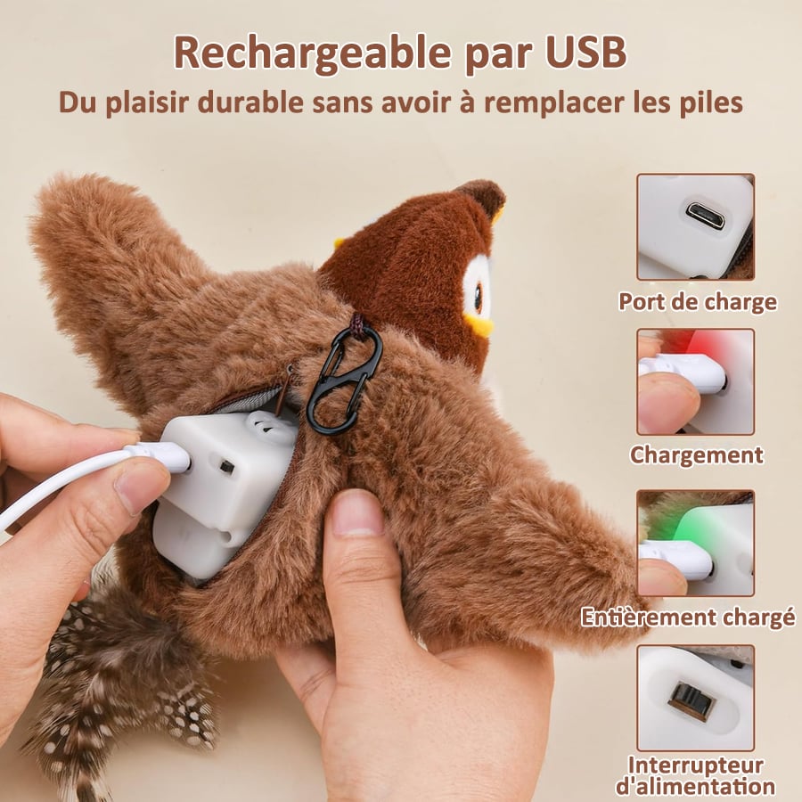 🔥Dernier jour 50% de réduction🐦Jouets à l'herbe à chat pour oiseaux à ailes battantes