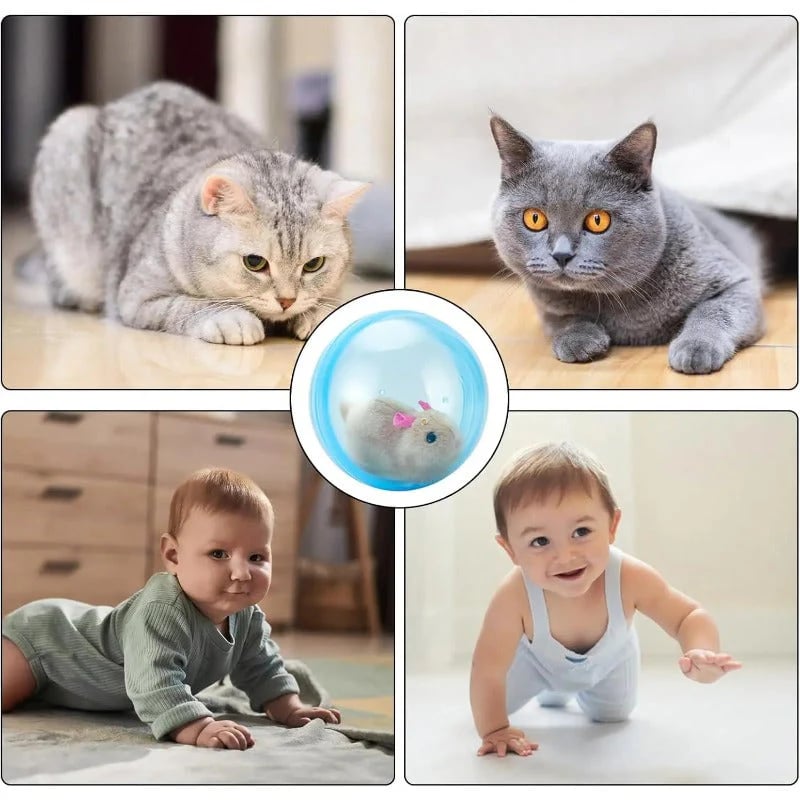 🐱 50% DE RÉDUCTION 🥳 Balle interactive auto-roulante pour chat – Mouvement aléatoire & LED intégrée – Stimule l’instinct de chasse, idéale pour jouer seul ou à plusieurs – rechargeable, résistante et amusante 🎾✨🐾