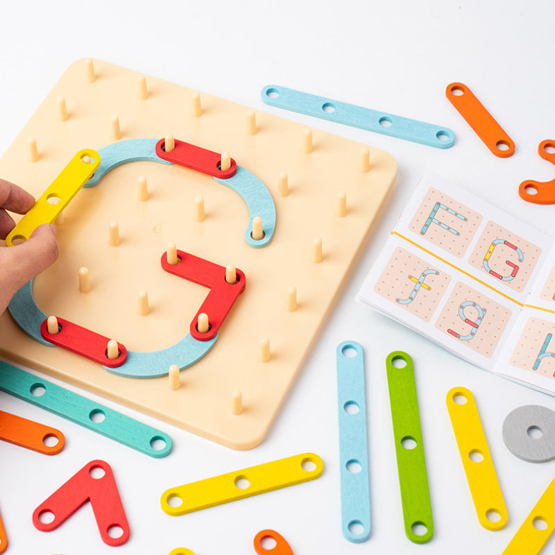 ✨Puzzle à Encastrement Montessori🎁Formes Géométriques en Bois avec Cartes Modèles pour l'Apprentissage Précoce🎄