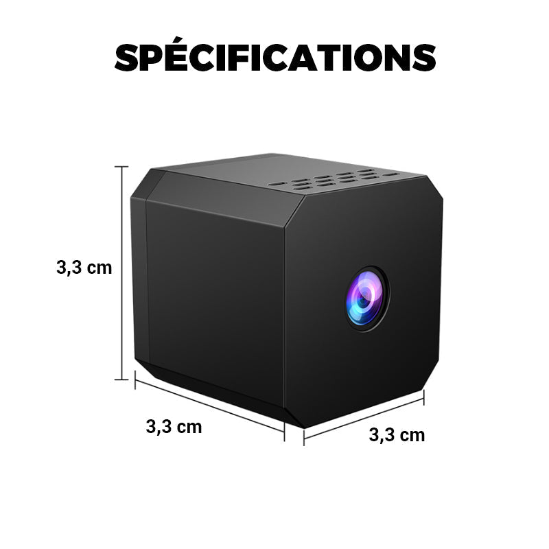 Mini caméra de surveillance HD intelligente🤩Vision nocturne, détection de mouvement & installation en 1 minute🌹
