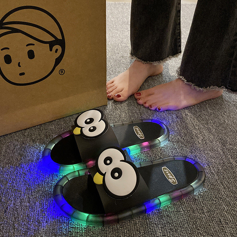 👣 Pantoufles LED Canard Phosphorescentes – Motifs Cartoon Lumineux