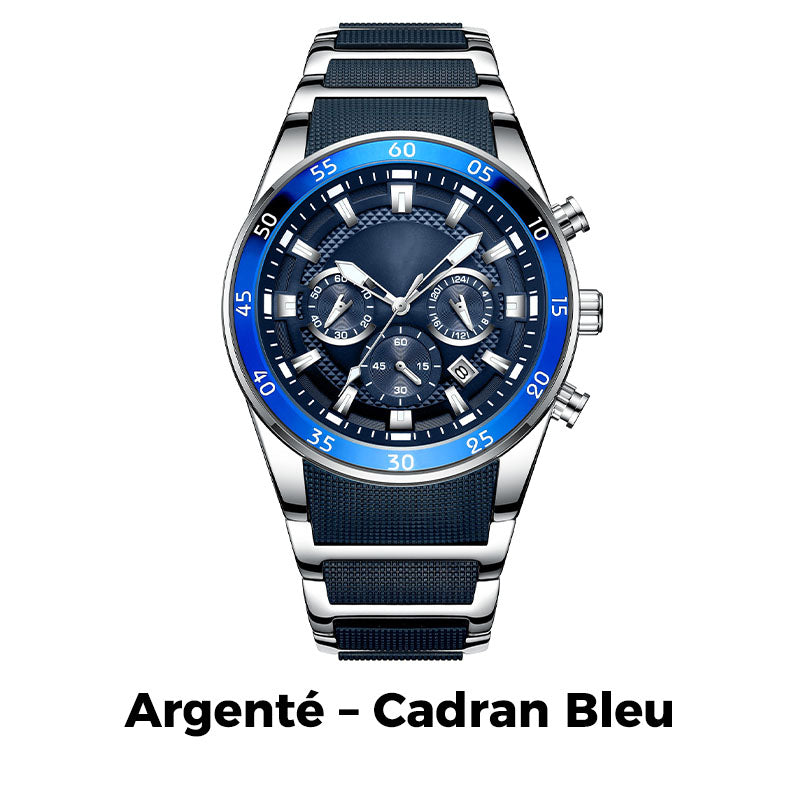 ⌚🔥Montre à Quartz Multifonctionnelle Imperméable pour Hommes
