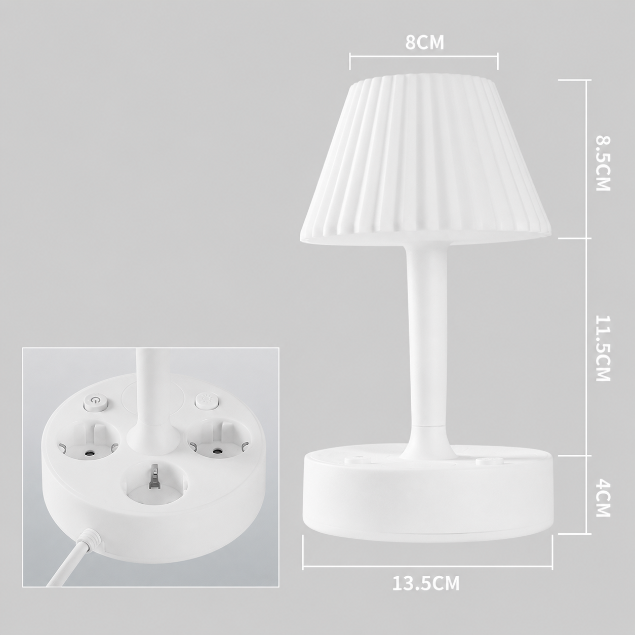 💡Lampe de chevet avec prises USB et secteur,3/4 prises secteur, 2 ports USB, 1 port Type-C. ⭐🏠