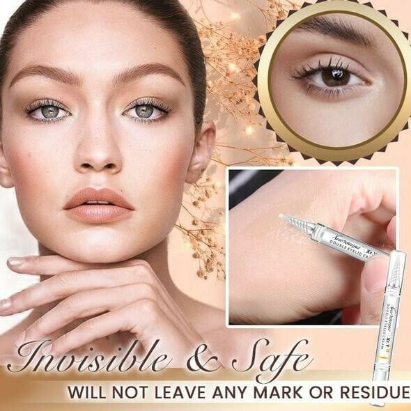 👁️✨Stylo Double Paupières 3 Secondes – Effet Immédiat, Tenue 24h, Naturel & Invisible, Formule Douce sans Collage, avec Tige en Y 👁️