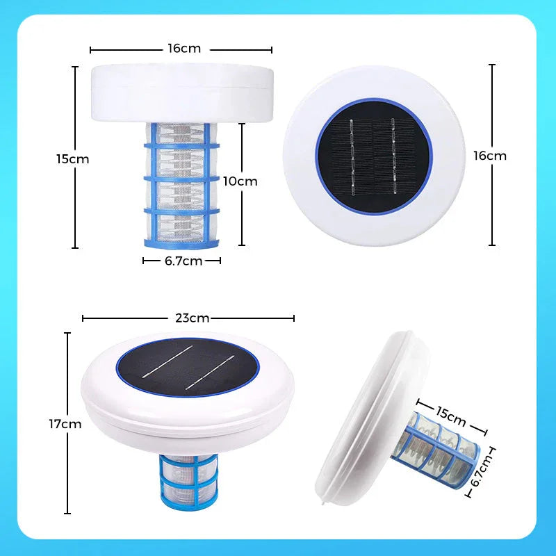 🏊‍♀️ 50 % DE RÉDUCTION EN CE MOMENT ! 💧FINIE LA CHLORE AGRESSIVE ! Ioniseur solaire pour piscine💧
