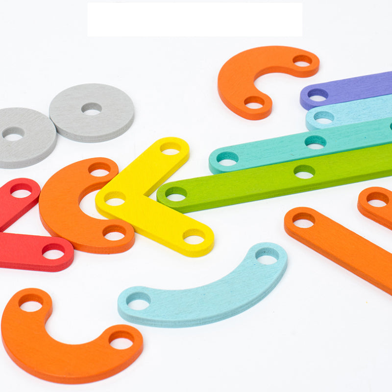 ✨Puzzle à Encastrement Montessori🎁Formes Géométriques en Bois avec Cartes Modèles pour l'Apprentissage Précoce🎄