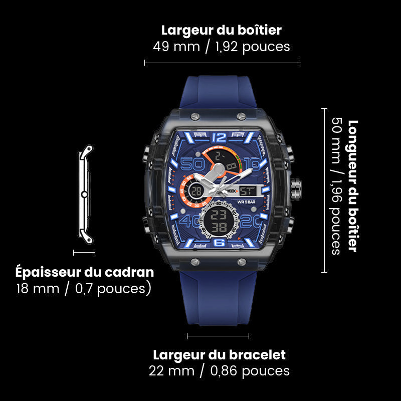 ⌚Montre Numérique de Sport Multifonction et Décontractée
