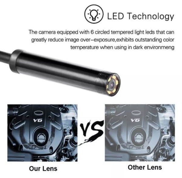💡50 % DE RÉDUCTION🔥Caméra endoscopique douce Magic Wifi😍Sonde ultrafine 7 mm, étanche IP67, 6 LED réglables & compatible 3 en 1📱🔧