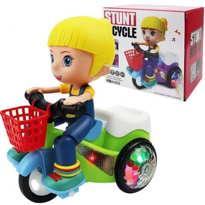 📢📢50% DE RÉDUCTION !! ⏰Tricycle Acrobatique pour Enfants – Plastique Haute Qualité – Musique, Lumières & Rotation 360° for Enfants de 1 à 4 Ans 🎁