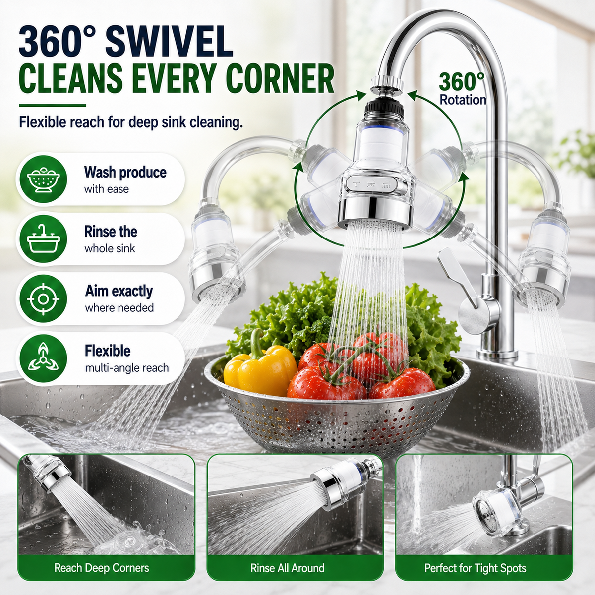 🚰 ÉCONOMISEZ 50% ! 💧 Filtre Robinet 360° – Filtration 6 Couches, 3 Modes de Pulvérisation & Design Anti-Éclaboussures – Eau Plus Pure, Nettoyage Facile ✨