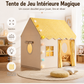 🏰Tente Jeu Enfants Château – Spacieuse Facile Montage Secondes, Tissu Respirant Intérieur Extérieur Toutes Saisons, Stimule Imagination Créativité Jeu Symbolique · Gris Rose Jaune ✨