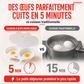 🥚 -50% ! 🛡️ Cuiseur à Œufs Anti-Éclaboussures – PP Alimentaire – Double Cavité & Couvercle Hermétique – Œuf Poché Sain au Micro-Ondes sans Effort 🌿