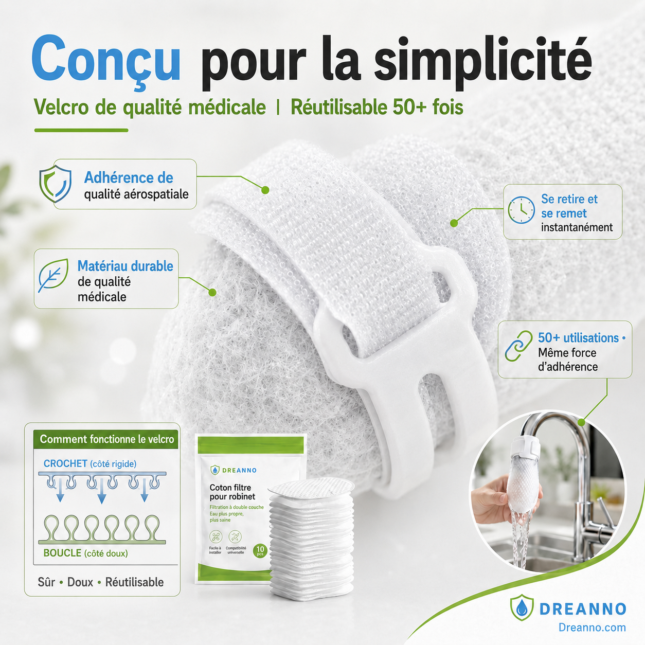 🧼 Offre spéciale du dernier jour :19.99€ ! 💧 1 achetés 1 offerts 🎁 Filtre anti-éclaboussures pour robinet – 360° orientable, élimine rouille & sédiments, réducteur de chlore✨