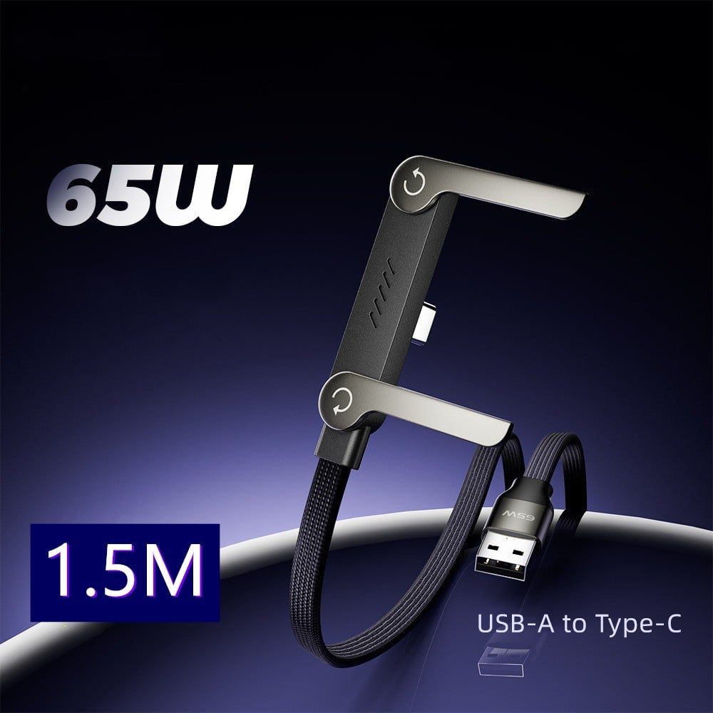 Câble de Charge Rapide 2-en-1 avec Support Téléphone Intégré - Design Tressé